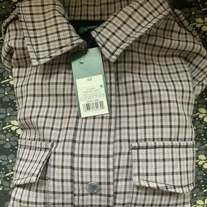 Wild Fable Blazer Crystal Violet Purple Black Plaid Long sleeve XSMALL